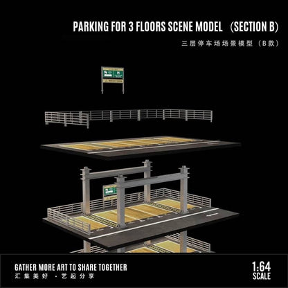 MoreArt 1:64 Assembly Diorama Three-Story Parking MO921002