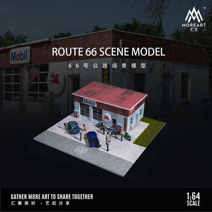 MoreArt 1:64 Assembled Diorama Route 66 with LED Light MO936405