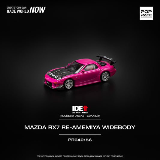 POP RACE 1/64 MAZDA RX-7 (FD3S) RE-AMEMIYA WIDEBODY PINK PR640156