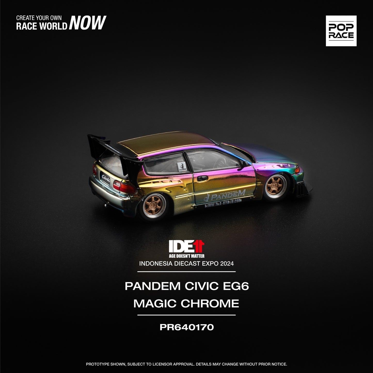 POP RACE 1/64 Pandem Civic EG6 v1.5 - Magic Chrome PR640170