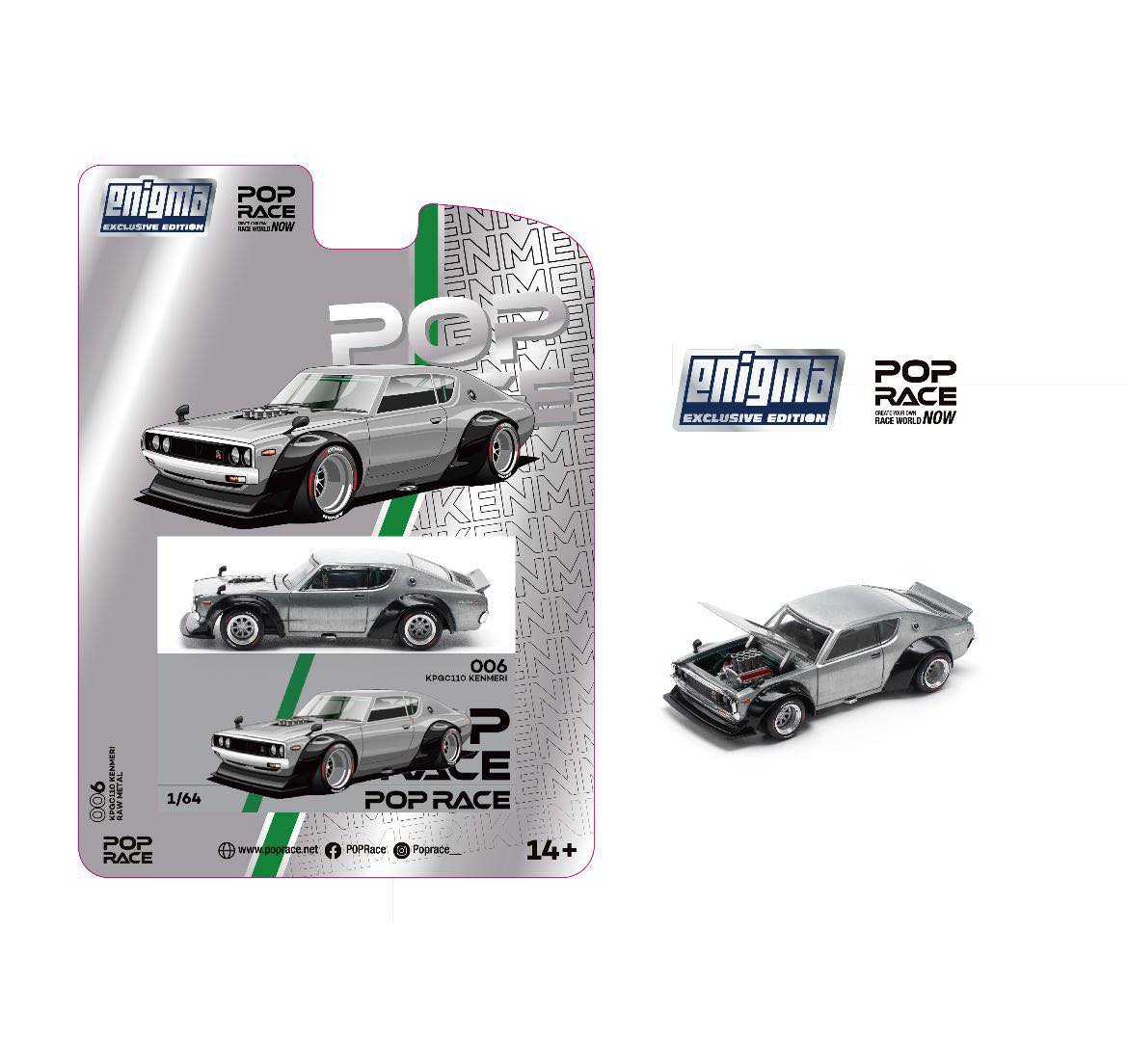 Pop Race x Enigma POP RACE KPGC110 Kenmeri Raw Material (PRE006) Blist ...