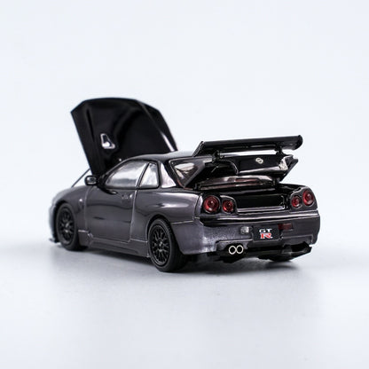 AM Aurora 1/64 Nissan GTR R34 AIT Exclusive Chrome Black