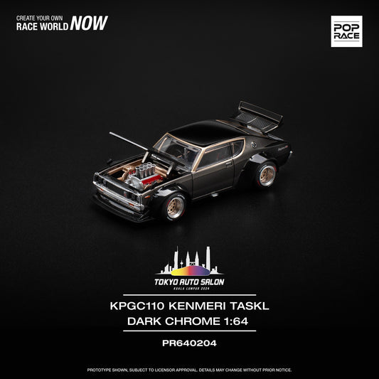 POP RACE 1/64 KPGC110 KENMERI TASKL DARK CHROME PR640204