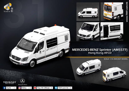 Tiny City 1/76 Die-cast Model Car - MERCEDES-BENZ Sprinter (AM5577) Hong Kong AFCD