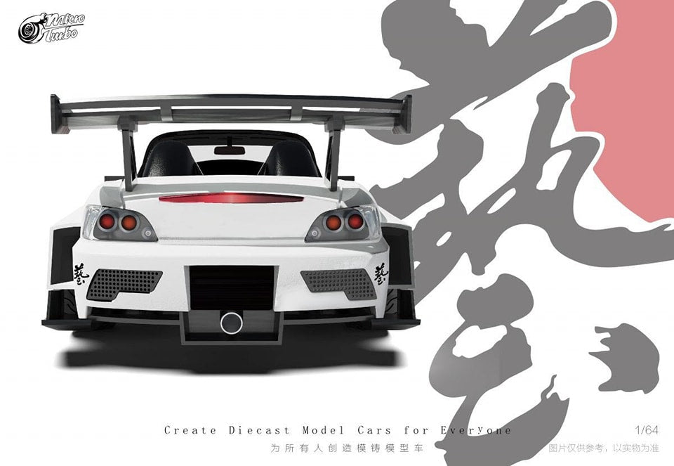 MicroTurbo MT 1/64 Honda S2000 JS Racing  Metallic White