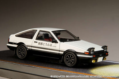 Hobby Japan 1/64 Initial D Toyota Sprinter Trueno GT Apex AE86 HJ641052DA - VS Keisuke Takahashi (White-Hood)