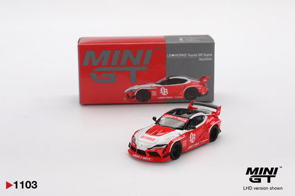 MINI GT #1103 1/64 LB★WORKS Toyota GR Supra Red (RHD)