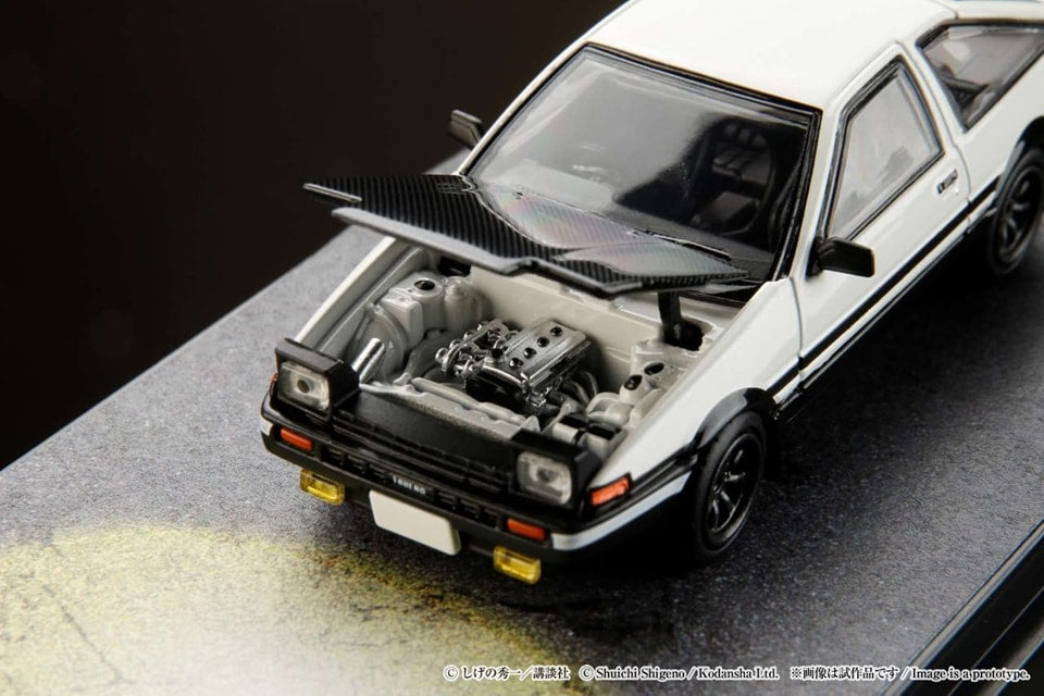 Hobby Japan 1/64 Initial D Toyota Sprinter Trueno GT Apex AE86 HJ641052DE(Final Edtion) - VS Shinji Inui ( Carbon-Hood)