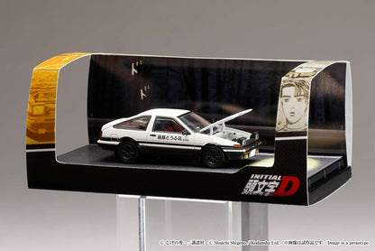 Hobby Japan 1/64 Initial D Toyota Sprinter Trueno GT Apex AE86 HJ641052DA - VS Keisuke Takahashi (White-Hood)