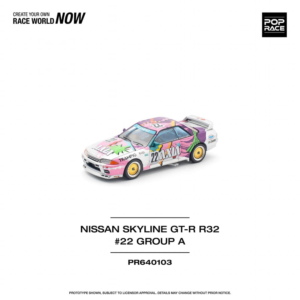 POPRACE 1/64 NISSAN SKYLINE GT-R R32 #22 GROUP A PR640103