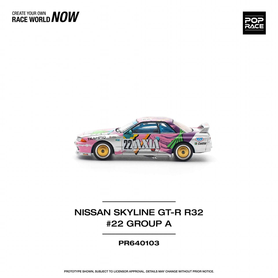 POPRACE 1/64 NISSAN SKYLINE GT-R R32 #22 GROUP A PR640103