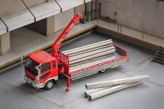 GCD #487 1/64 Mitsubishi Fuso Fighter Red RHD w/ Coarse & Fine Metal Tubes