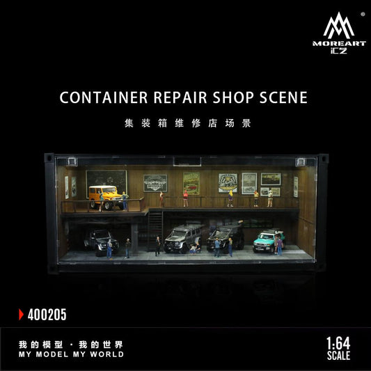 MoreArt 1/64 CONTAINER REPAIR SHOP SCENE MO400205