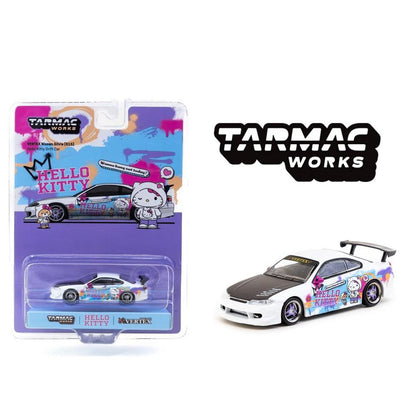 TARMAC WORKS 1/64 VERTEX NISSAN SILVIA (S15) HELLO KITTY DRIFT CAR