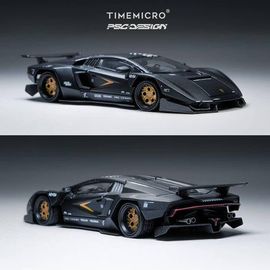 Time Mirco TM x PSC Design 1/64 PSC Design Concept Countach LPI800-4 Black Color(TM647701)