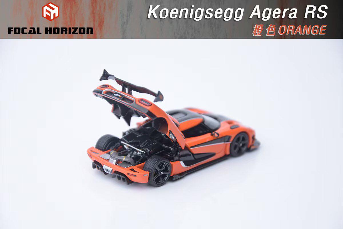 Focal Horizon FH 1/64 Koenigsegg Agera RS Visible Engine Orange Color