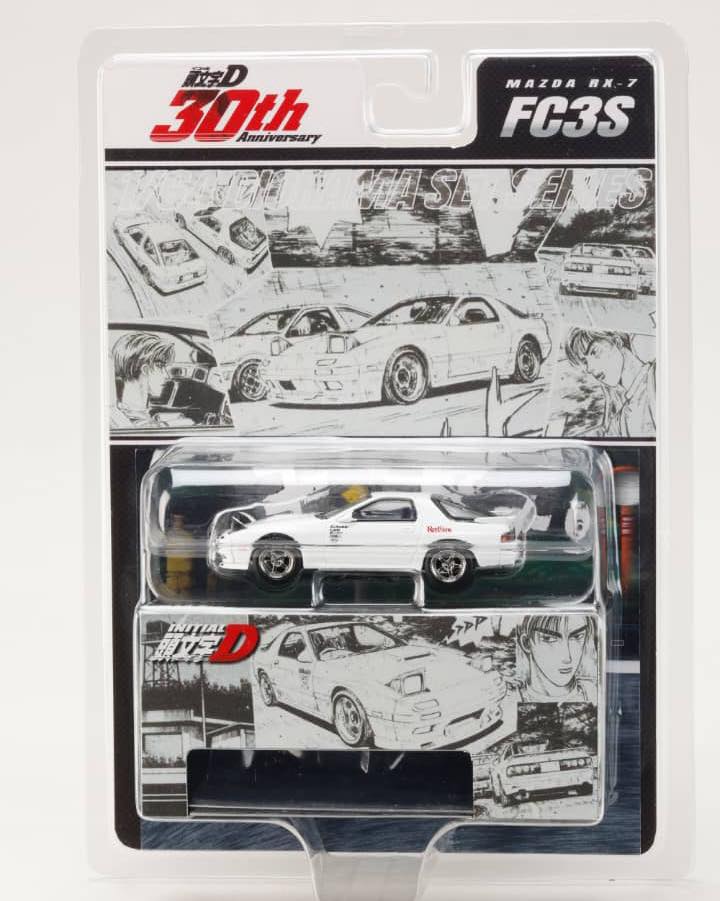 Hobby Japan 1/64 Initial D 30th Anniversary RX-7 FC3S RedSuns HJDMD003A - White Ryosuke Takahashi