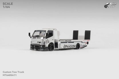 Micro Turbo 1/64 Custom Flatbed Trailer Rocket Bunny Metallic White