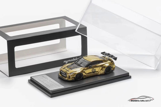 MODEL COLLECT 1/64 NISSAN GT-R R35 GOLD CHROME