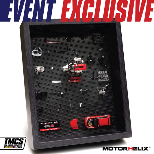 MOTORHELIX 1/64 HONDA CIVIC TYPE R EK9 RED + 1/18 B SERIES ENGINE BOM | THE MODEL CAR SHOW 2025 TMCS