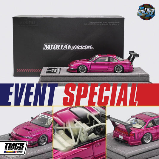 MORTAL 1/64 NISSAN SILVIA S14 TRANSPARENT PINK | THE MODEL CAR SHOW 2025 TMCS