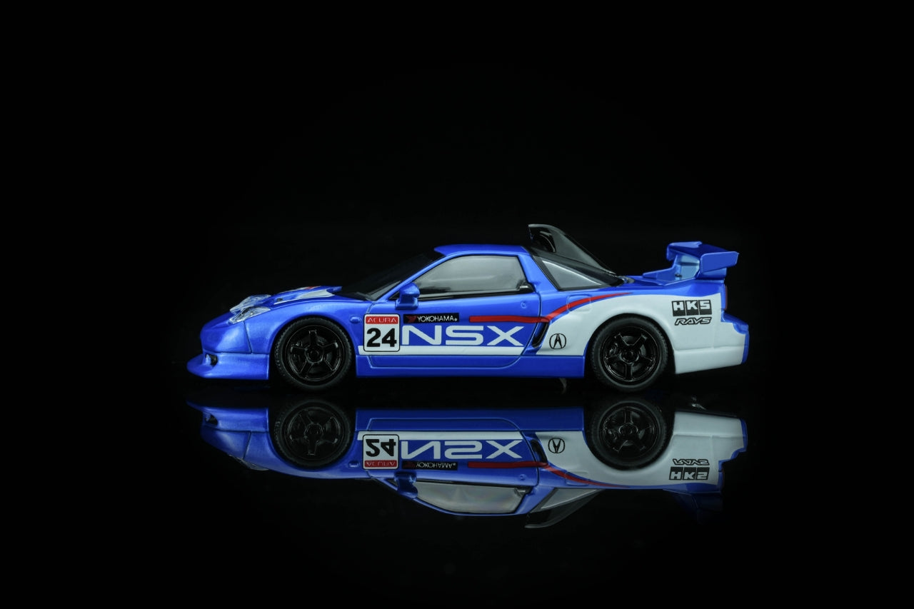 * PRE ORDER * MOTORHELIX 1/64 HONDS NSX-R GT BLUE & WHITE RACING LIVERY M65522