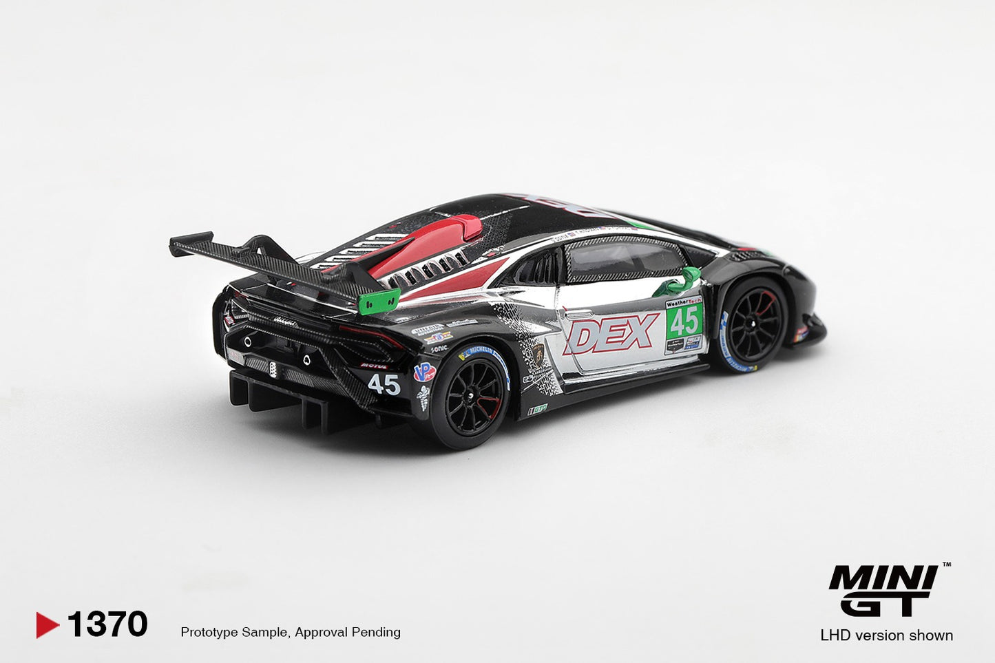 * PRE ORDER * MINI GT #1370 1/64 Lamborghini Huracan GT3 EVO2 #45 DEX Wayne Taylor Racing 2025 IMSA Chevrolet Grand Prix Class Winner (LHD)