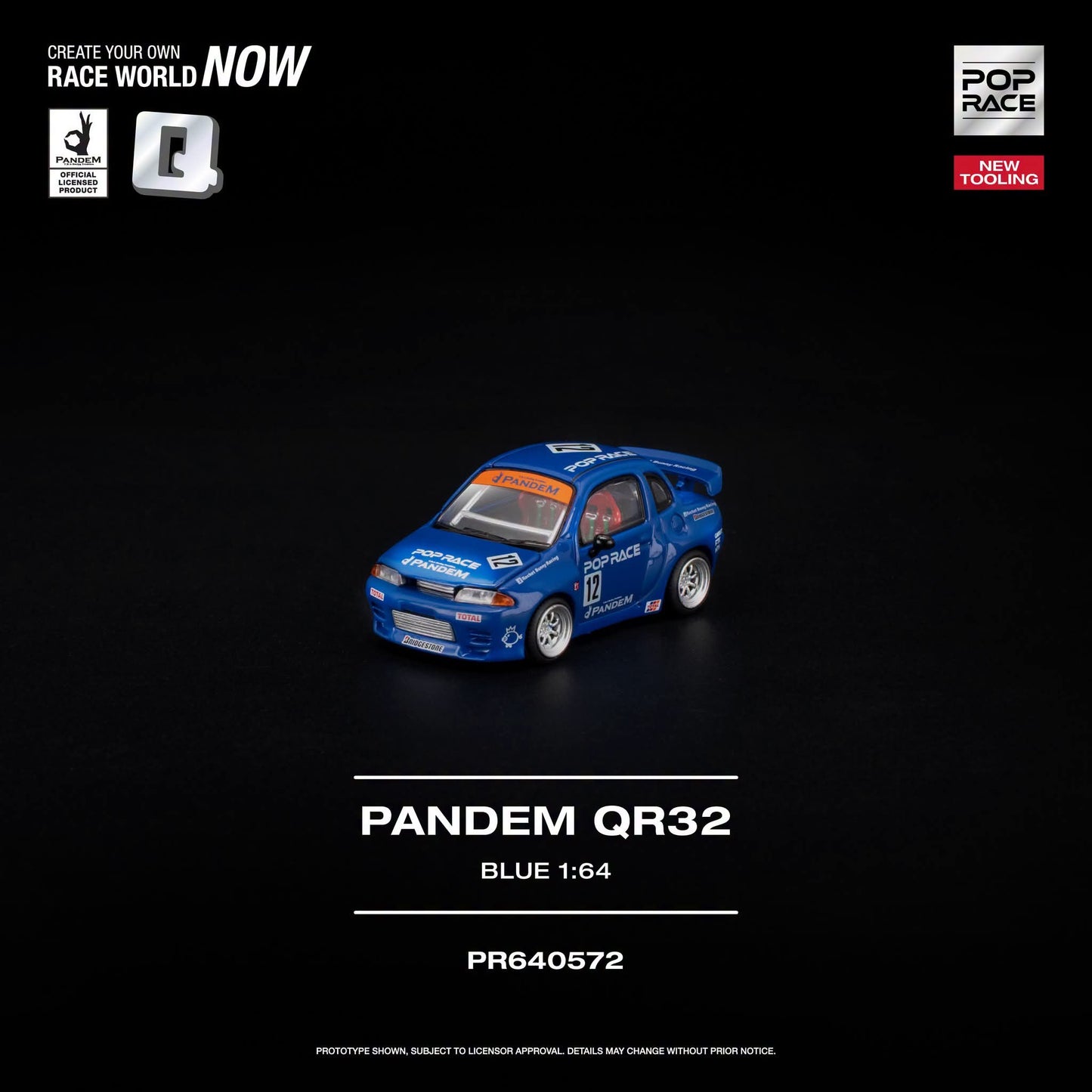 * PRE ORDER * POP RACE 1/64 PANDEM QR32 BLUE PR640572