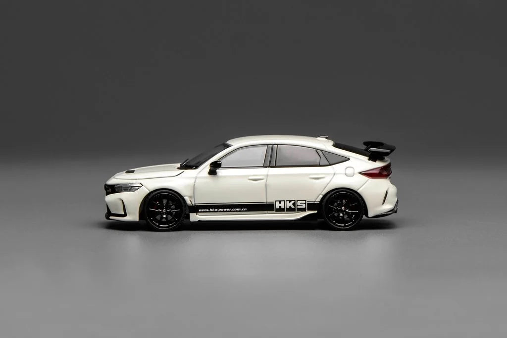 Motorhelix 1/64 Honda Civic Type R (FL5) HKS Livery Championship White M65319