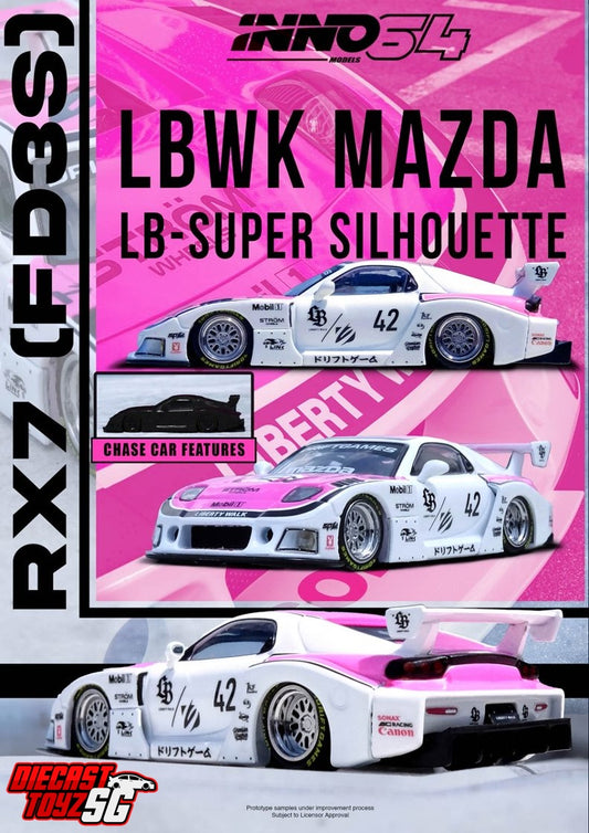 * PRE ORDER * INNO64 1/64 MAZDA RX7 (FD3S) LB-SUPER SILHOUETTE "DRIFT GAMES 2025"