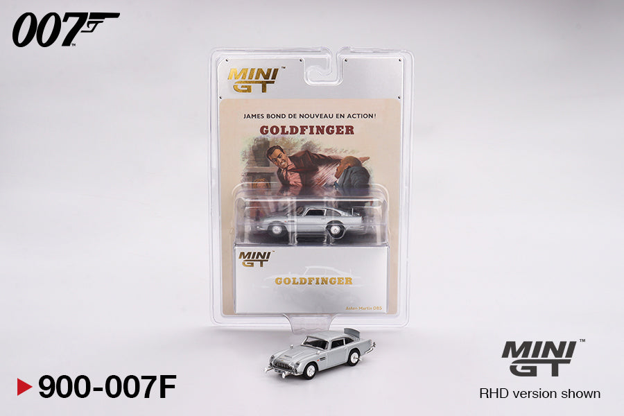 MINI GT #900 1/64 Aston Martin DB5 “Goldfinger” ** FRENCH CARD **