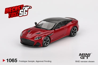 MINI GT #1065 1/64 Aston Martin DBS Hyper Red (RHD)