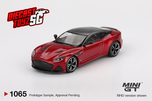 MINI GT #1065 1/64 Aston Martin DBS Hyper Red (RHD)