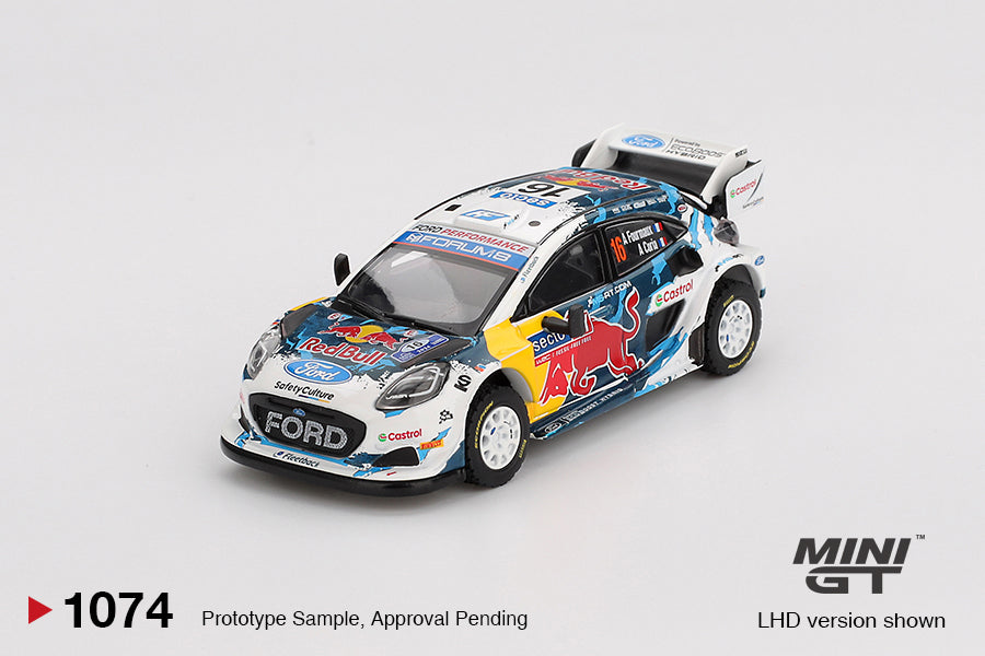 MINI GT #1122 1/64 Ford Puma Rally1 #16 M-Sport Ford WRT 2024 Rally Finland 3rd Place (LHD)