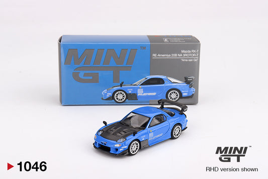 MINI GT #1046 1/64 Mazda RX-7 RE-Amemiya 20B NA 3ROTOR-7 “Ama-san Go” - BLISTER PACK