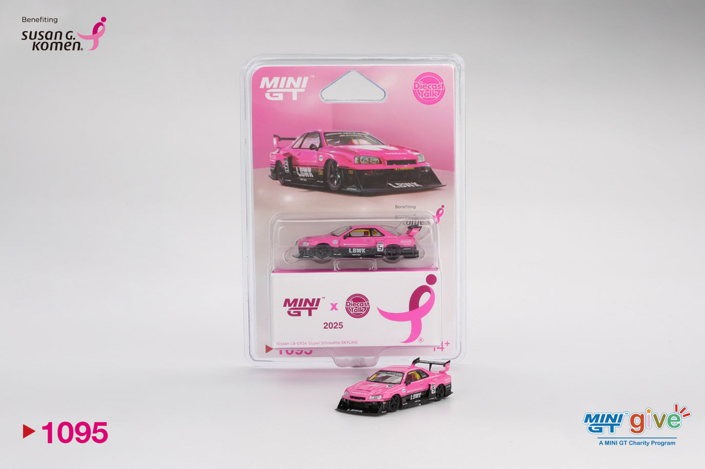 MINI GT #1095 1/64 Nissan LB-ER34 Super Silhouette SKYLINE MINI GT Give x Diecast Talk — For Susan G. Komen