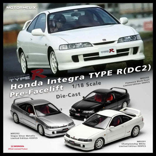 MOTORHELIX 1/18 Honda Integra Type R（DC2) Pre-Facelift Championship White M85201