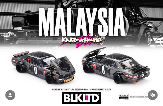 [ Kaido House x MINI GT ] 1/64 Nissan Skyline 2000GT-R (KPGC10) Kaido Works (KHMG166) BLKLTD WITH PIN | 2025 Malaysia Diecast Expo Dinner