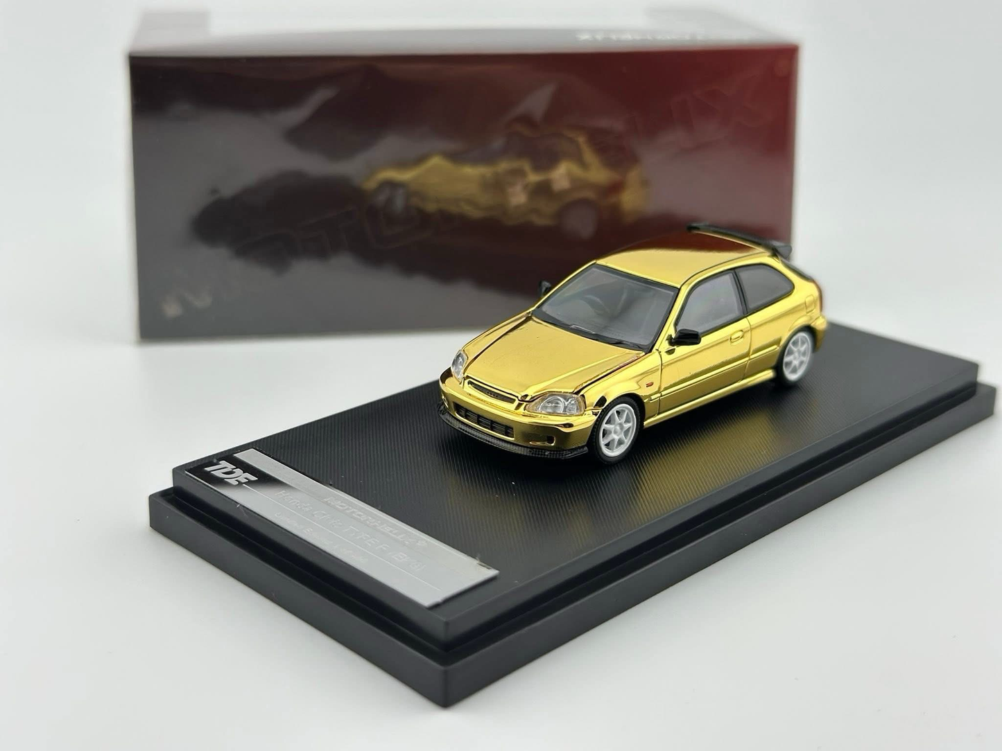 MOTORHELIX 1/64 Honda Civic Type R (Ek9) GOLD CHROME | Thailand Diecast Expo 2025