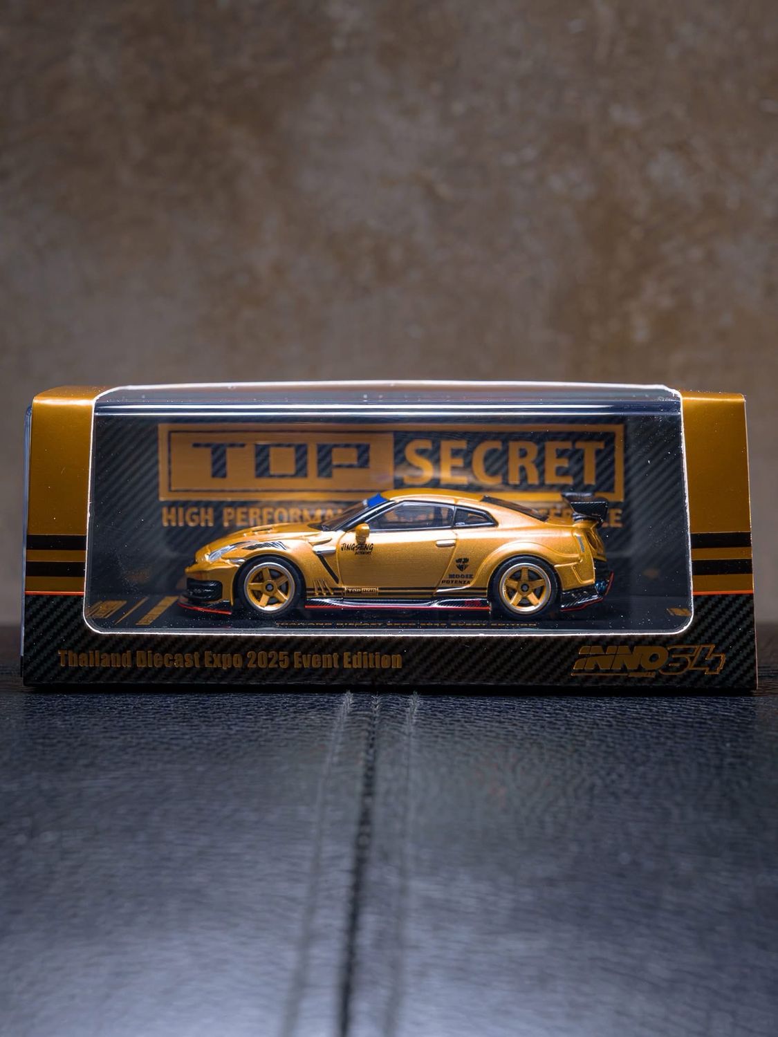 INNO64 1/64 TOP SECRET THAILAND (R35) GT-R GOLD - THAILAND DIECAST EXPO 2025
