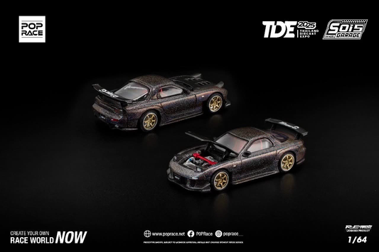 POP RACE Mazda RX7 RE-AMEMIYA WIDEBODY TDE 2025 Dinner Car PR640360 | Thailand Diecast Expo 2025