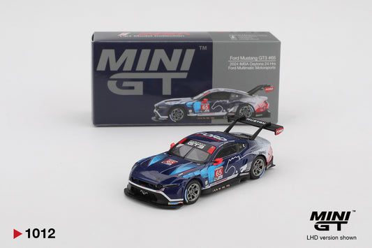 MINI GT #1012 1/64 Ford Mustang GT3 #65 Ford Multimatic Motorsports 2024 IMSA Daytona 24 Hrs (LHD)