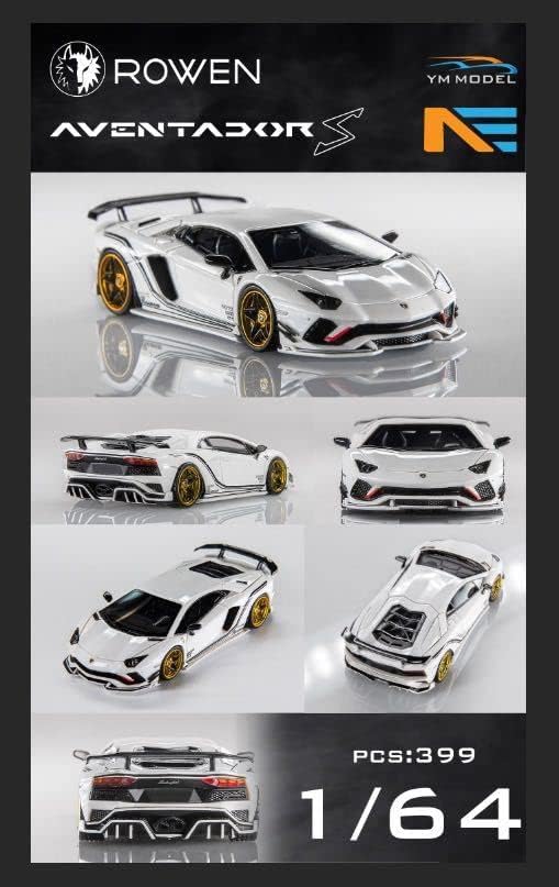 1/64 YM MODEL Advance Edition Rowen Lamborghini Aventador S Pearl White