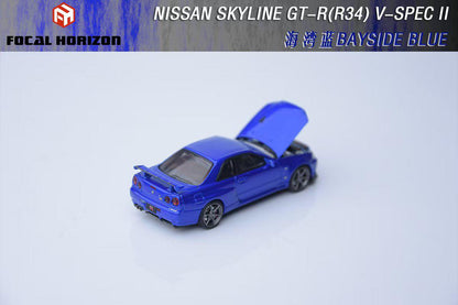 Focal Horizon FH 1/64 Skyline GT-R R34 V-SPEC-II Bayside Blue