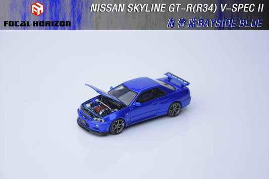 Focal Horizon FH 1/64 Skyline GT-R R34 V-SPEC-II Bayside Blue