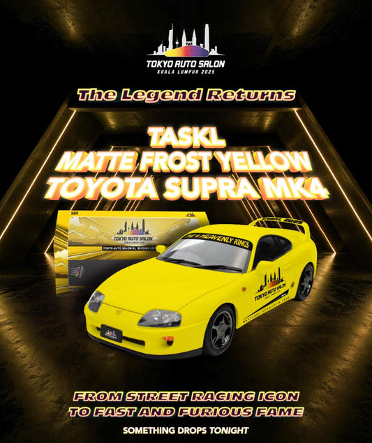 INNO 64 1/64 TOYOTA SUPRA MK4 MATTE FROSTED YELLOW | TASKL25 EXCLUSIVE