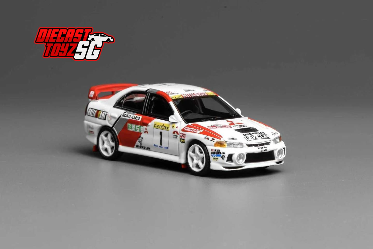 MOTORHELIX 1/64 MITSUBISHI LANCER EVOLUTION IV GSR MONTE CARLO LIVERY M64010