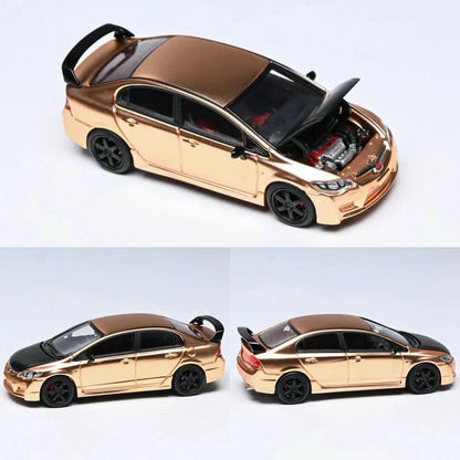 MOTORHELIX 1/64 HONDA CIVIC TYPE R ELECTROPLATING COPPER HONG KONG TOYCAR SALON EXCLUSIVE 2025