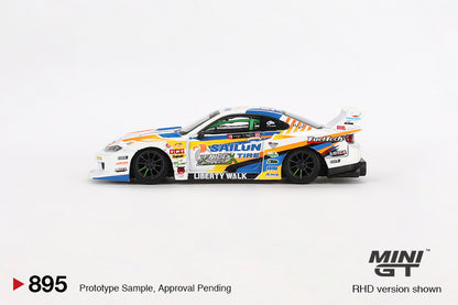 MINI GT #895 1/64 Nissan LB-Super Silhouette S15 SILVIA #555 2023 Formula Drift Japan * BLISTER PACK *