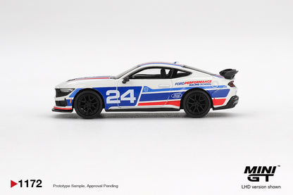 MINI GT #1172 1/64 Ford Mustang Dark Horse #24 Ford Performance Racing School (LHD)